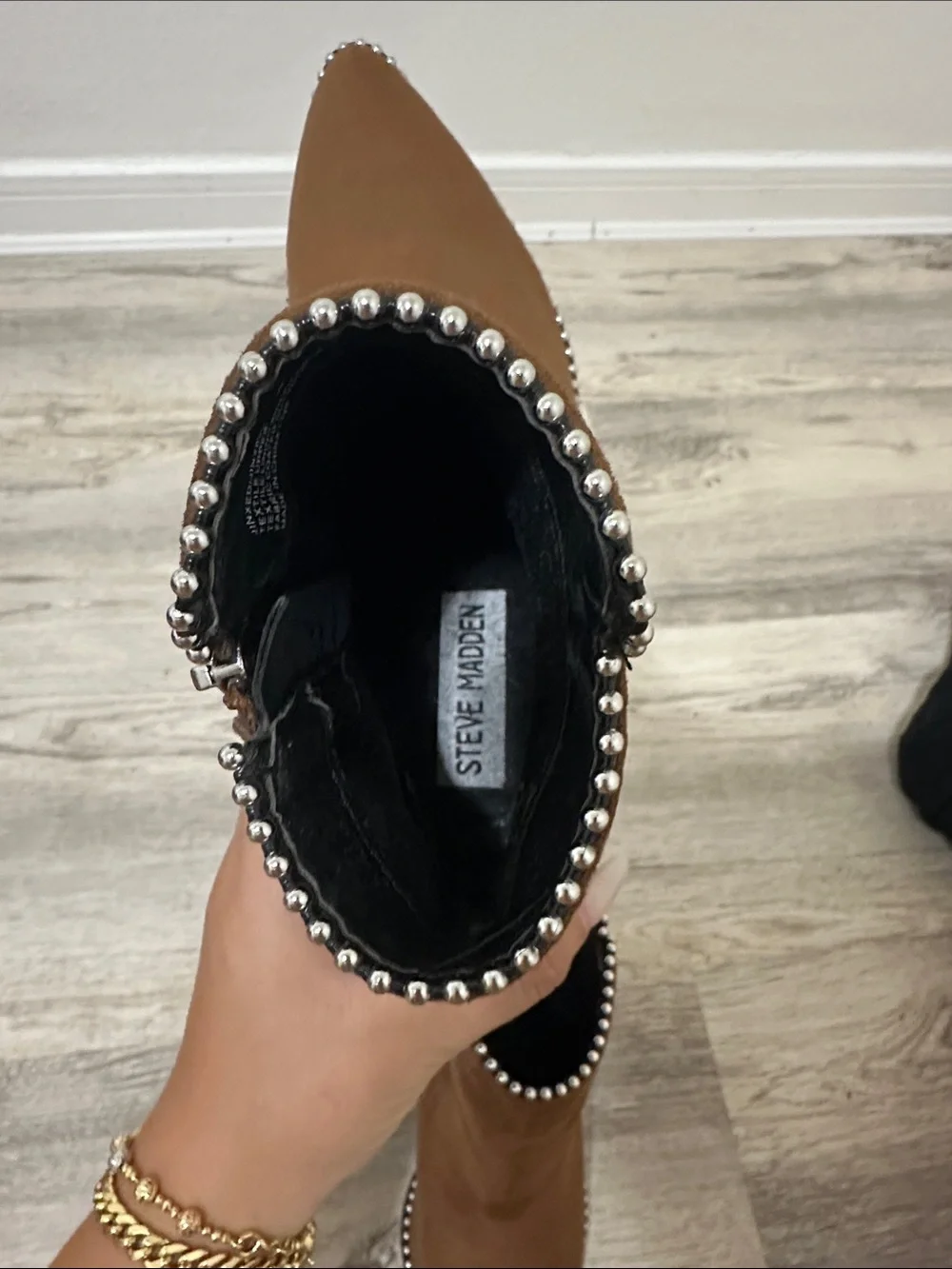 Women's Brown Suede Pointed Toe Ankle Boots
